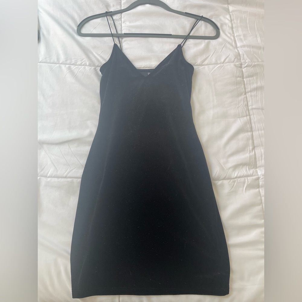 Divided Sparkly Velvet Bodycon Dress